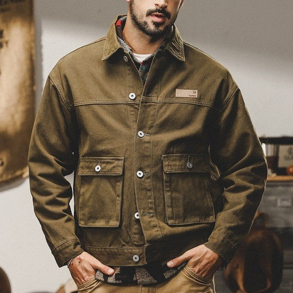 Men's vintage jacket, American RetroTextile Workwear Urban