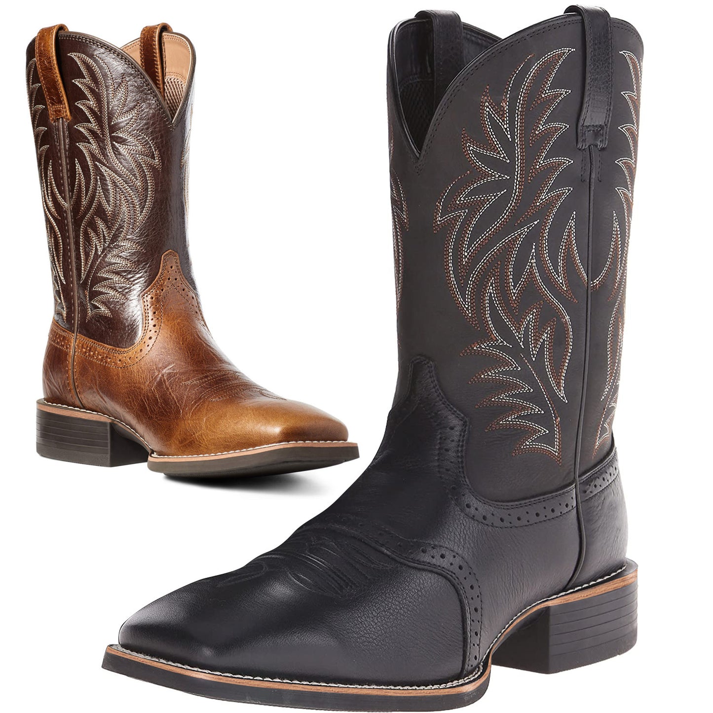 Men's Wide Head Western Cowboy Boot