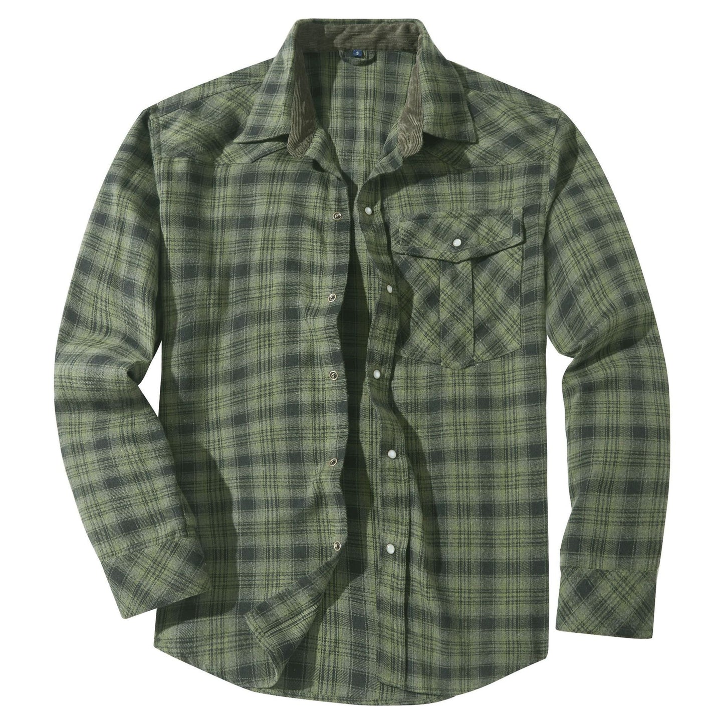 Flannel Retro Western Style Long Sleeve Shirt