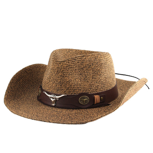 Mixed Color Straw Hat Western Straw Cowboy Hat