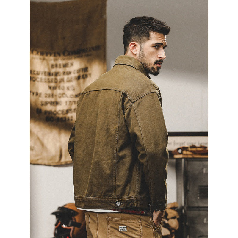 Men's vintage jacket, American RetroTextile Workwear Urban