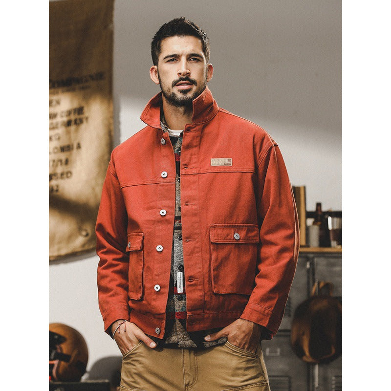 Men's vintage jacket, American RetroTextile Workwear Urban